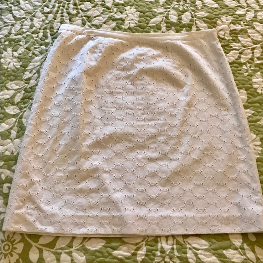 White Eyelet Boden Skirt